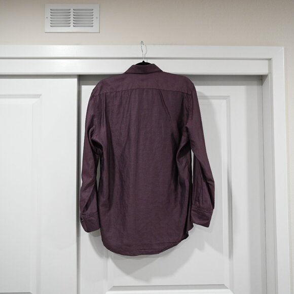Stenströms Men's Twofold Super Cotton Purple Long Sleeve Button Down Size 41 - Picture 6 of 10